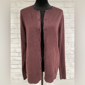 EUC Croft&Barrow Women’s Small Button Acrylic Burgundy Cardigan